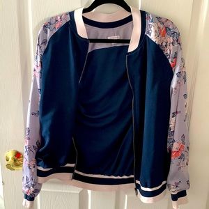 Xhilaration Floral Bomber Jacket